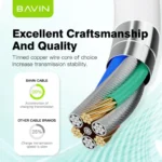 کابل میکرو یو اس بی Bavin CB294 فست شارژ 18 وات - تصویر 2